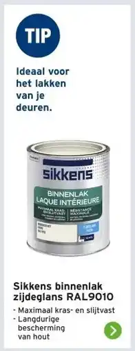 GAMMA Sikkens binnenlak zijdeglans RAL9010 aanbieding