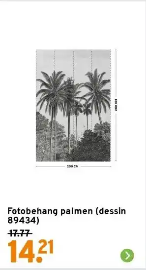 GAMMA Fotobehang palmen dessin 89434 aanbieding