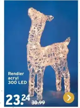 GAMMA Rendier acryl 300 LED aanbieding