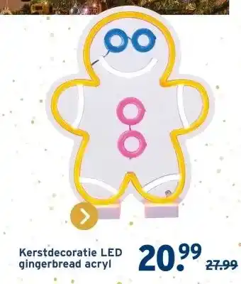 GAMMA Kerstdecoratie LED gingerbread acryl aanbieding