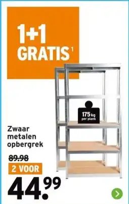 GAMMA Zwaar metalen opbergrek aanbieding
