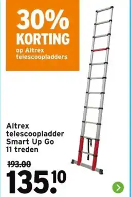 GAMMA Altrex telescoopladder Smart Up Go 11 treden aanbieding