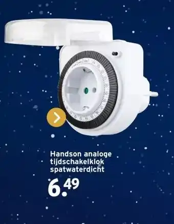 GAMMA Handson analoge tijdschakelklok spatwaterdicht aanbieding