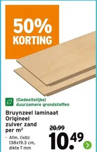 GAMMA Bruynzeel laminaat Origineel zuiver zand aanbieding