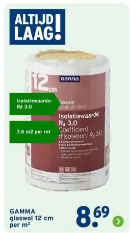GAMMA GAMMA glaswol aanbieding