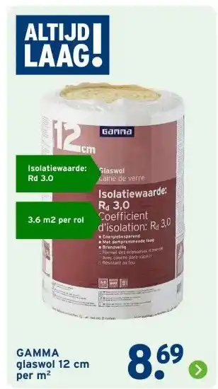 GAMMA GAMMA glaswol aanbieding