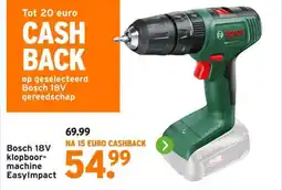 GAMMA Bosch 18V klopboor machine EasyImpact aanbieding