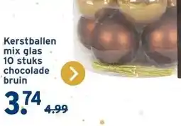GAMMA Kerstballen mix glas 10 stuks aanbieding