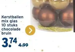 GAMMA Kerstballen mix glas 10 stuks aanbieding