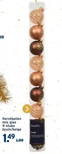 GAMMA Kerstballen mix glas 9 stuks aanbieding