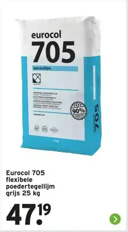 GAMMA Eurocol 705 flexibele poedertegellijm grijs aanbieding