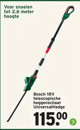 GAMMA Bosch 18V telescopische heggenschaar UniversalHedge aanbieding