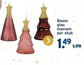 GAMMA Boom glas maroon aanbieding