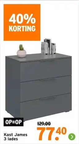 GAMMA Kast James 3 lades aanbieding
