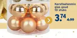 GAMMA Kerstballenmix glas goud aanbieding