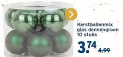 GAMMA Kerstballenmix glas dennengroen aanbieding