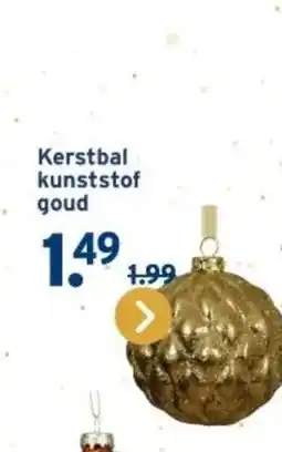 GAMMA Kerstbal kunststof goud aanbieding