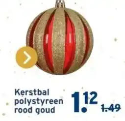 GAMMA Kerstbal polystyreen rood goud aanbieding