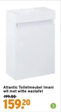 GAMMA Atlantic Toiletmeubel Imani wit met witte wastafel aanbieding