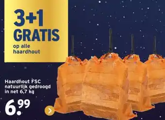 GAMMA Haardhout FSC natuurlijk gedroogd in net aanbieding