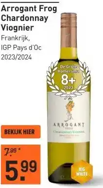 Gall & Gall Arrogant Frog Chardonnay Viognier 75CL aanbieding