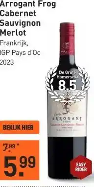 Gall & Gall Arrogant Frog Cabernet Sauvignon Merlot 75CL aanbieding