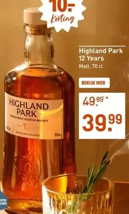 Gall & Gall Highland Park 12 Years 70CL aanbieding