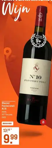 Gall & Gall Mazzei Fonterutoli N.10 75CL aanbieding
