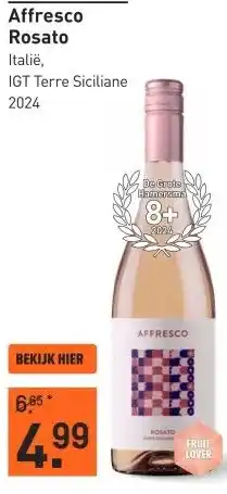 Gall & Gall Affresco Rosato 75CL aanbieding