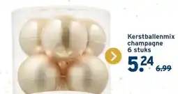 GAMMA Kerstballenmix champagne aanbieding