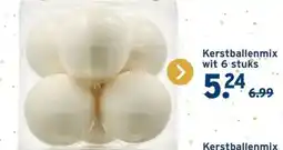 GAMMA Kerstballenmix wit aanbieding