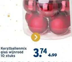 GAMMA Kerstballenmix glas wijnrood aanbieding