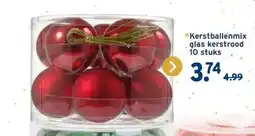 GAMMA Kerstballenmix glas kerstrood aanbieding