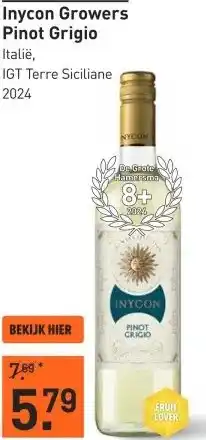 Gall & Gall Inycon Growers Pinot Grigio 75CL aanbieding