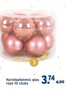 GAMMA Kerstballenmix glas roze aanbieding