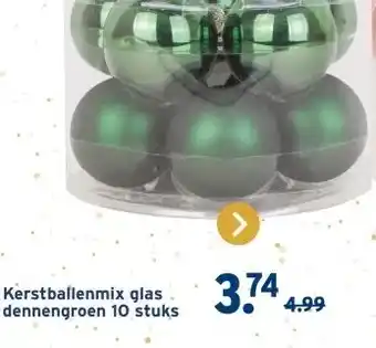 GAMMA Kerstballenmix glas dennengroen aanbieding