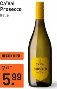 Gall & Gall Ca'Val Prosecco 75CL aanbieding