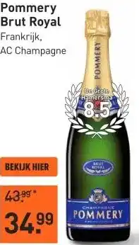 Gall & Gall Pommery Brut Royal 75CL aanbieding