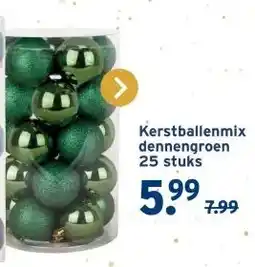 GAMMA Kerstballenmix dennengroen aanbieding