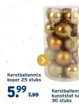 GAMMA Kerstballenmix koper aanbieding
