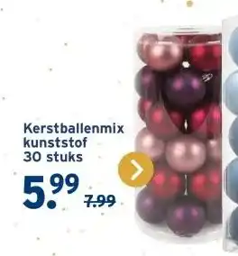 GAMMA Kerstballenmix kunststof aanbieding