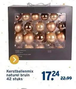 GAMMA Kerstballenmix naturel bruin aanbieding
