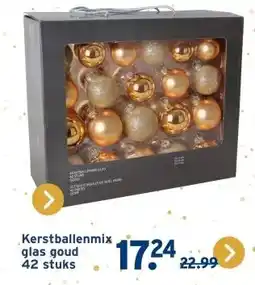 GAMMA Kerstballenmix glas goud aanbieding