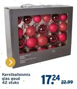 GAMMA Kerstballenmix glas goud aanbieding