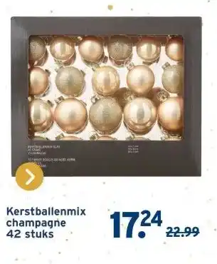 GAMMA Kerstballenmix champagne aanbieding