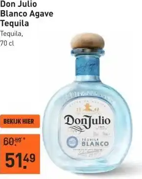 Gall & Gall Don Julio Blanco Agave Tequila 70CL aanbieding