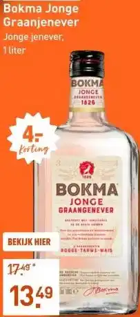 Gall & Gall Bokma Jonge Graanjenever 100CL aanbieding