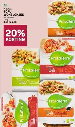 Ekoplaza ProLaTerre TOFU WOKBLOKJES aanbieding