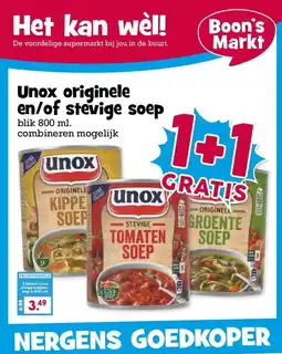 Boon`s Markt Unox originele en/of stevige soep aanbieding