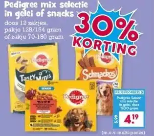 Boon`s Markt Pedigree mix selectie in gelei of snacks aanbieding